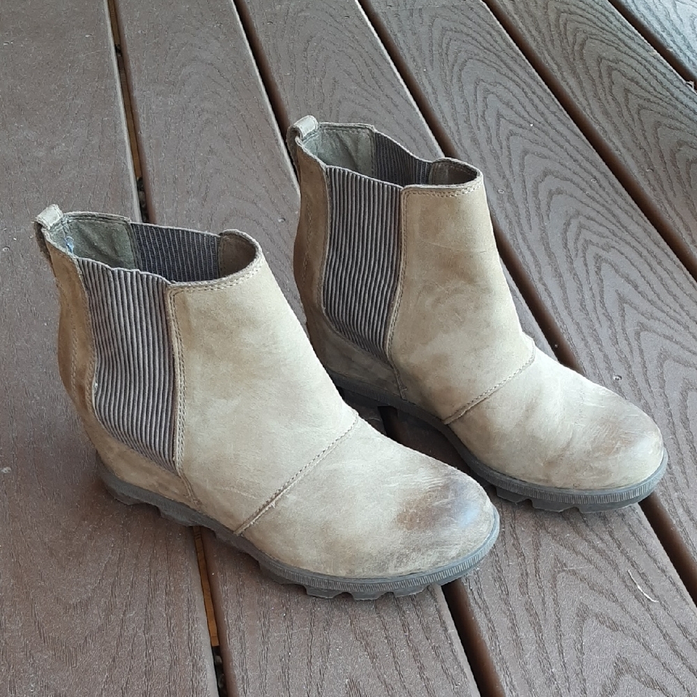 SOREL Joan of Arctic Wedge II Chelsea Ash Brown Size 11